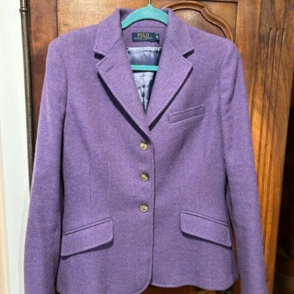 Polo Ralph Lauren purple wool jacket, size 10 - Picture 1 of 5